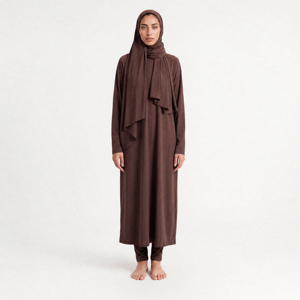 BURKINI LONG (5 pieces) - BROWN